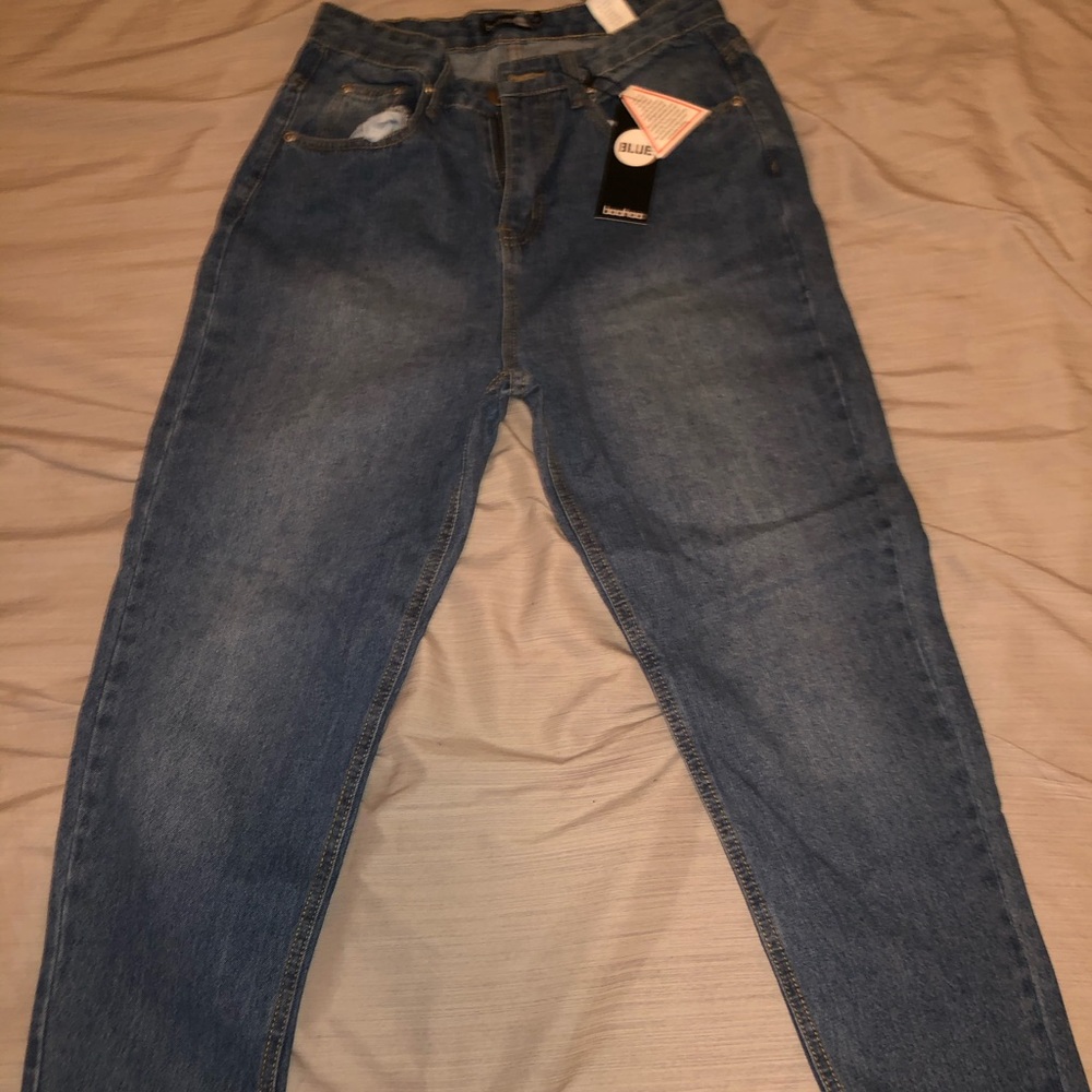 lila hatty high rise mid wash boyfriend jeans